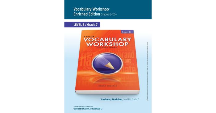 Workshop vocabulary level grade